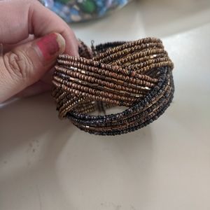 Vintage Beaded Cuff Bracelet